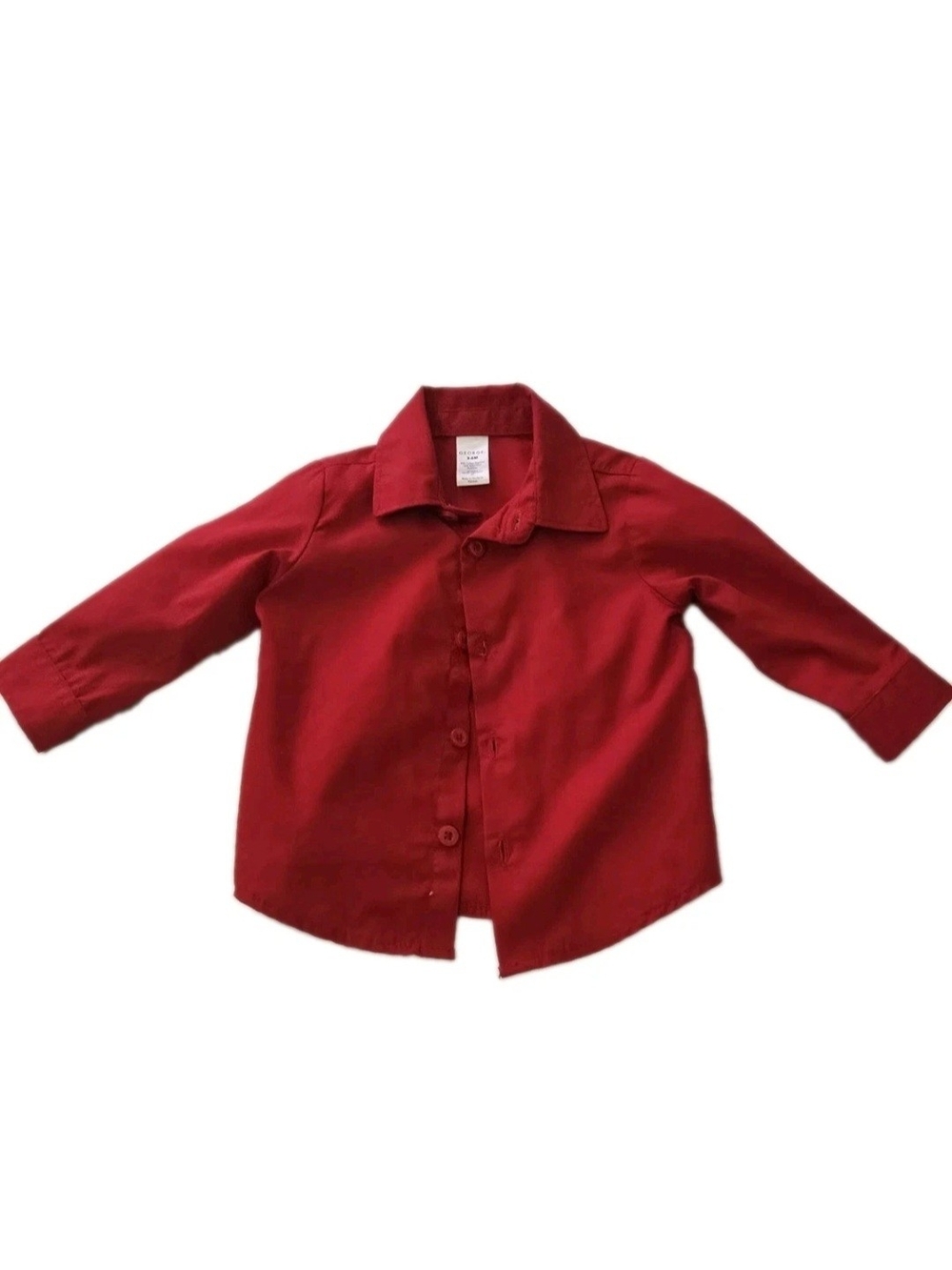 George Boys Red Long-Sleeve Button-Down Shirt
